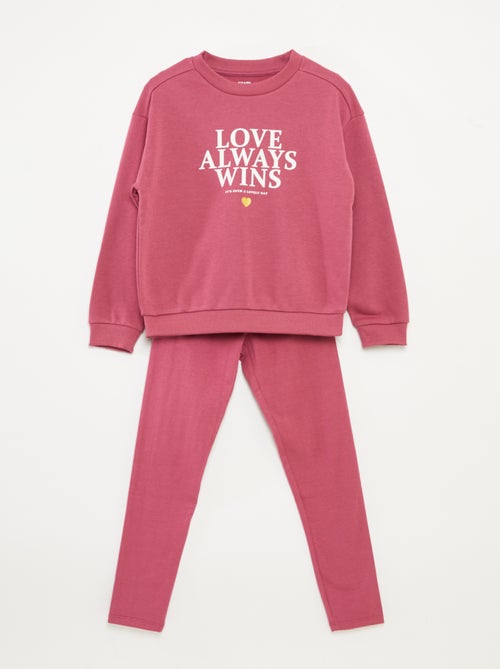 Ensemble sweat + legging imprimé - 2 pièces - Kiabi