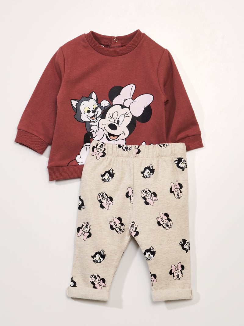 Ensemble sweat + pantalon - 'Disney' Rose/Gris - Kiabi