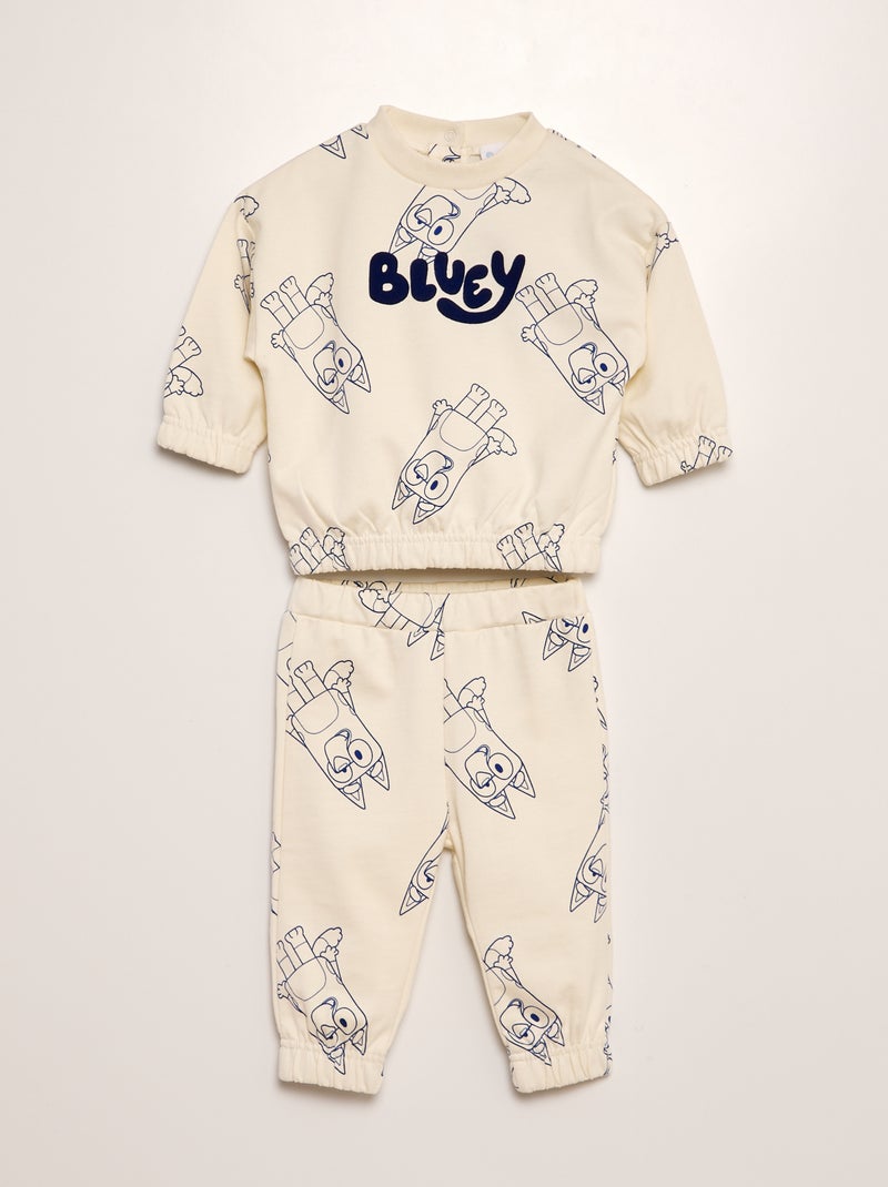 Ensemble sweat + pantalon 'Bluey' - 2 pièces BLANC - Kiabi