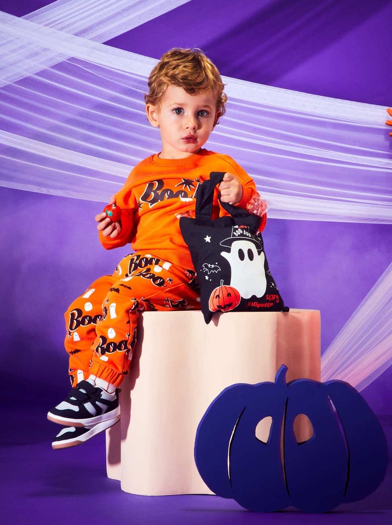 Ensemble sweat + pantalon de jogging - 2 pièces - Halloween Orange - Kiabi