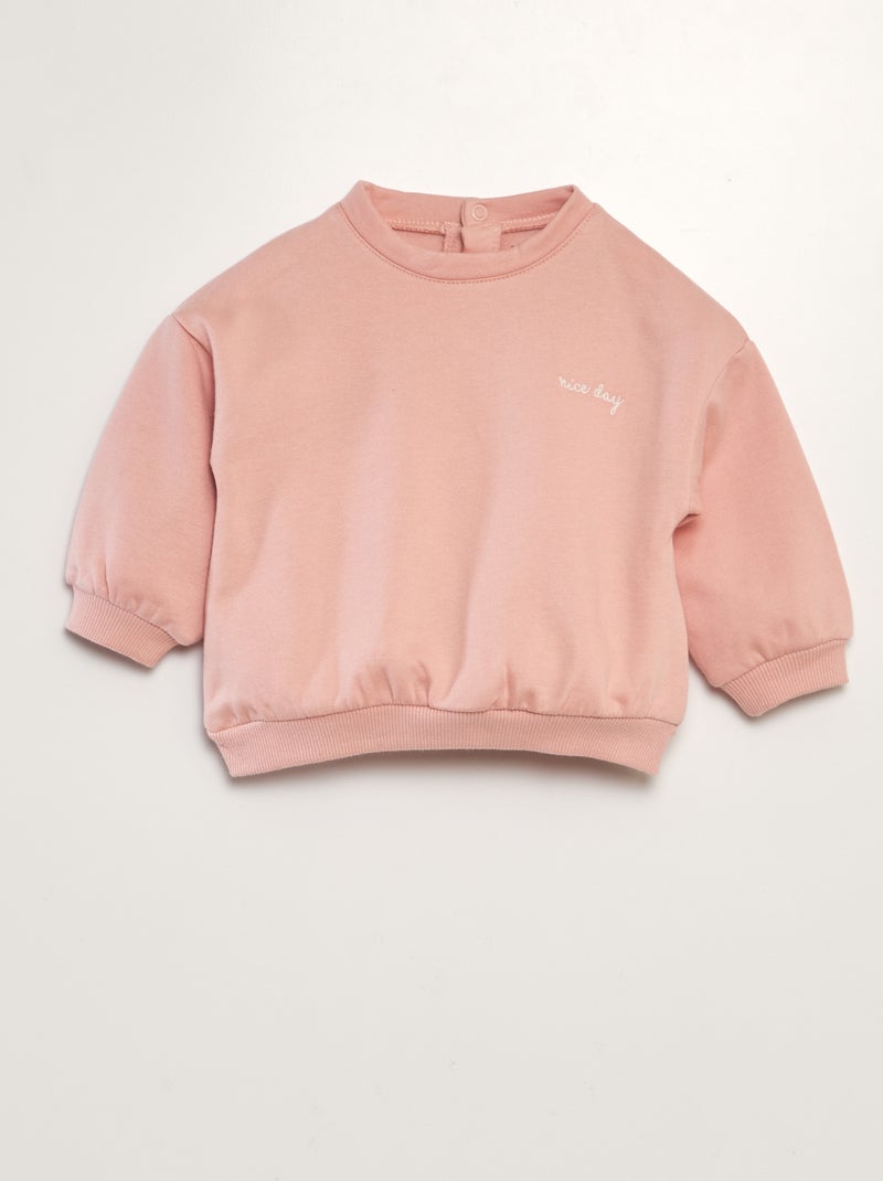 Ensemble sweat + pantalon de jogging - 2 pièces Rose - Kiabi