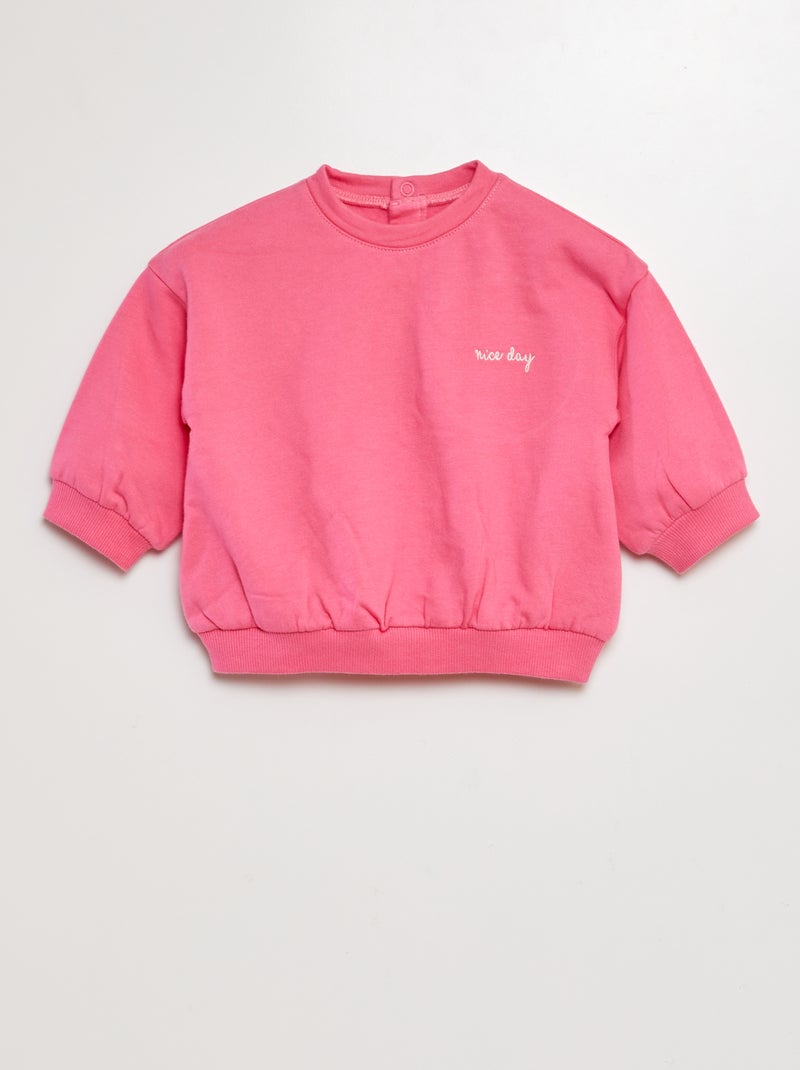 Ensemble sweat + pantalon de jogging - 2 pièces Rose - Kiabi