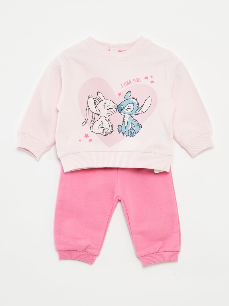 Ensemble sweat + pantalon de jogging 'Disney' - 2 pièces ROSE - Kiabi