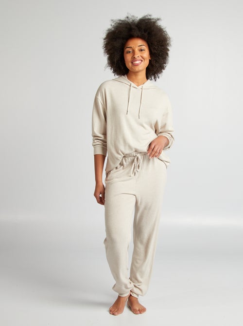 Ensemble sweat + pantalon en maille doudou - Kiabi