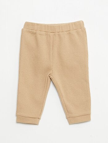 Ensemble sweat + pantalon en matière nid d'abeilles - 2 pièces