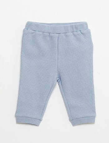 Ensemble sweat + pantalon en matière nid d'abeilles - 2 pièces