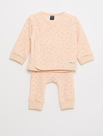 Ensemble sweat + pantalon en molleton - 2 pièces