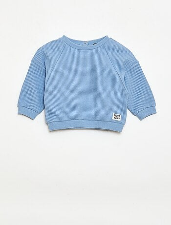 Ensemble sweat + pantalon en nid d'abeilles - 2 pièces