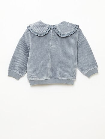 Ensemble sweat + pantalon en velours côtelé