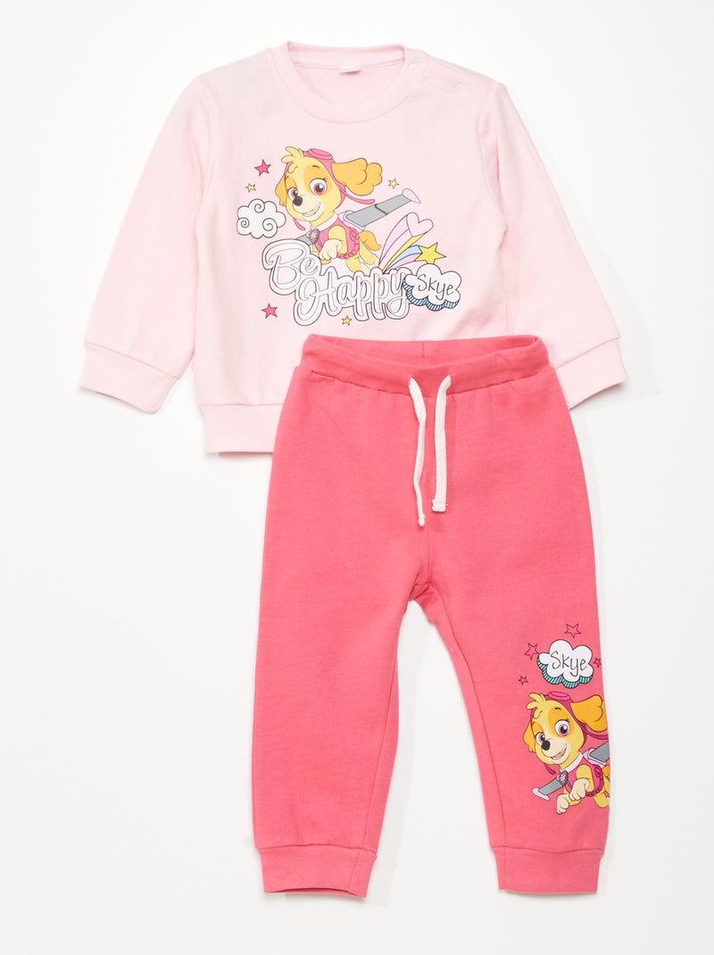 Ensemble sweat + pantalon 'Pat' Patrouille' Rose - Kiabi