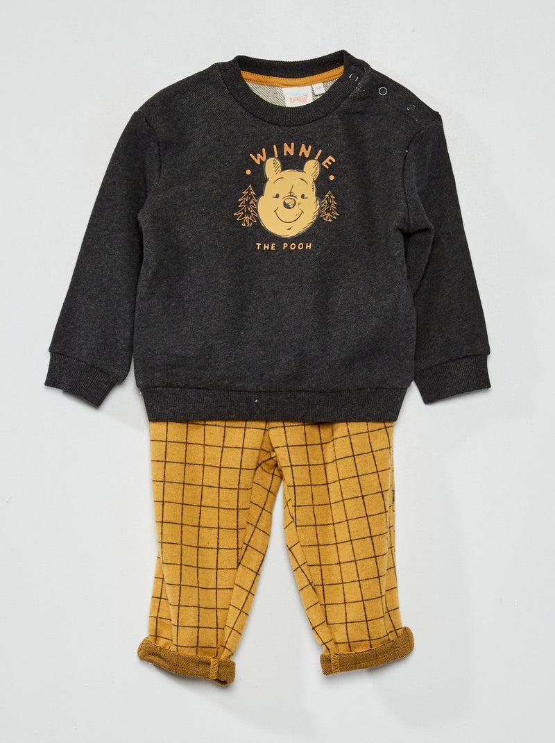 Ensemble sweat + pantalon 'Winnie' - 2 pièces Gris - Kiabi