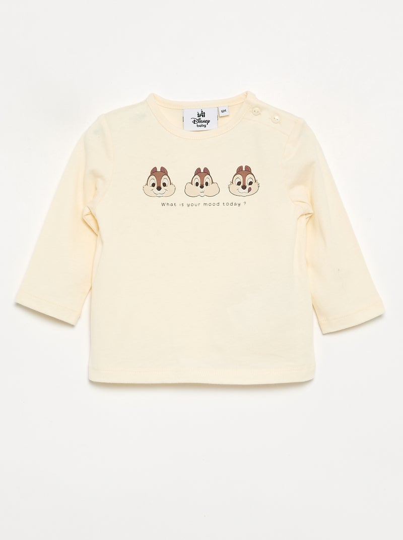 Ensemble sweat + t-shirt + pantalon 'Tic & Tac' 'Disney' - 3 pièces Beige - Kiabi