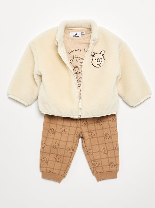 Ensemble sweat + t-shirt + pantalon 'Winnie' 'Disney' - 3 pièces - Kiabi Ensemble sweat + t-shirt + pantalon 'Winnie' 'Disney' - 3 pièces - Kiabi