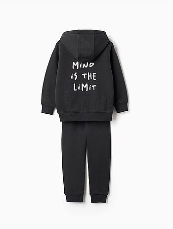 Ensemble sweat zippé à capuche et pantalon de jogging en coton peigné