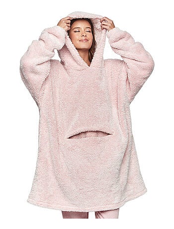 Ensemble sweatshirt poncho à capuche et coussin pc1 style add