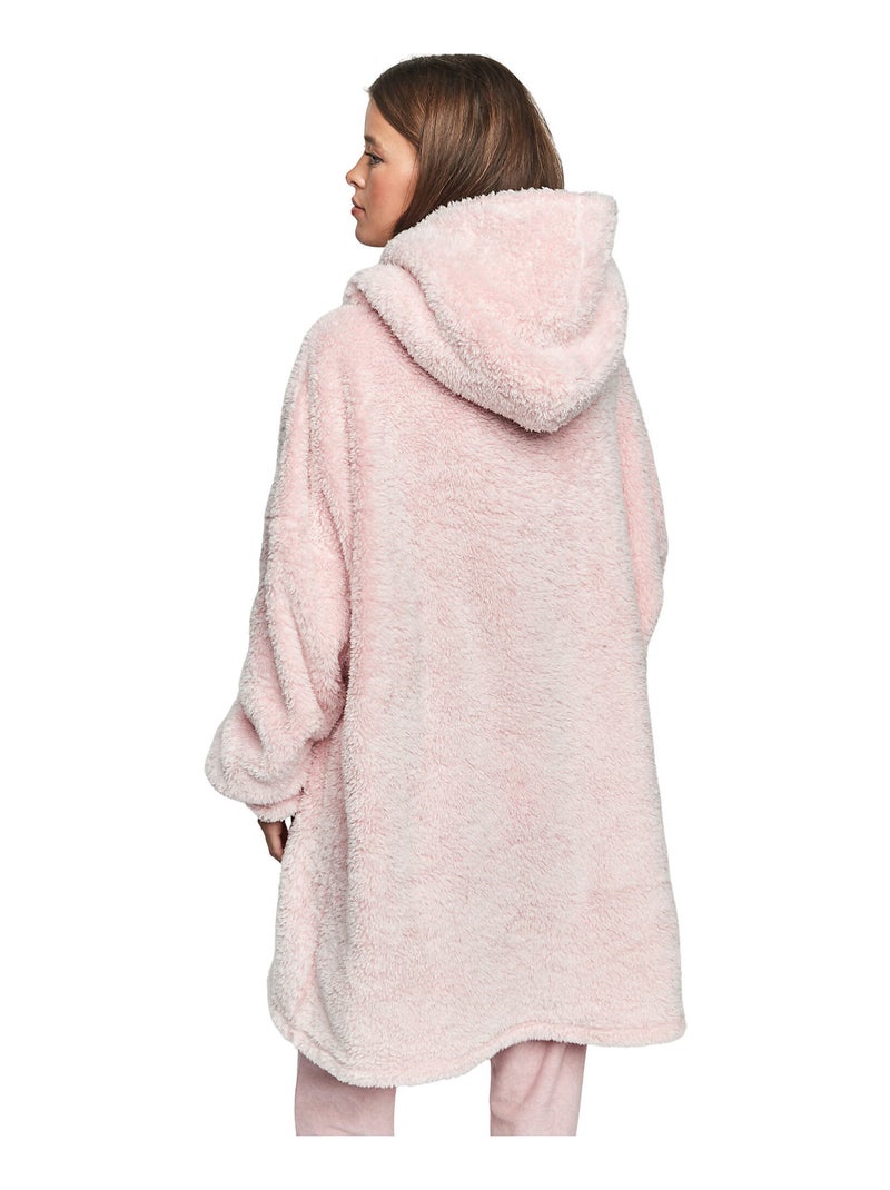 Ensemble sweatshirt poncho à capuche et coussin pc1 style add Rose - Kiabi