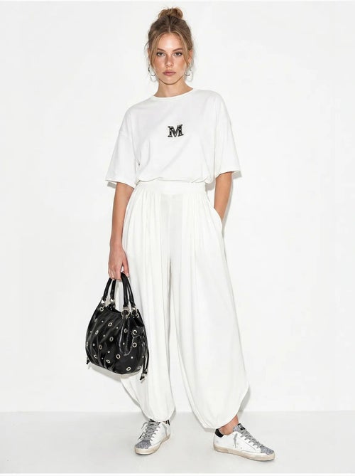 Ensemble t-shirt col rond et pantalon large lucci - Kiabi