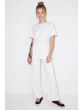 Ensemble t-shirt col rond et pantalon large lucci