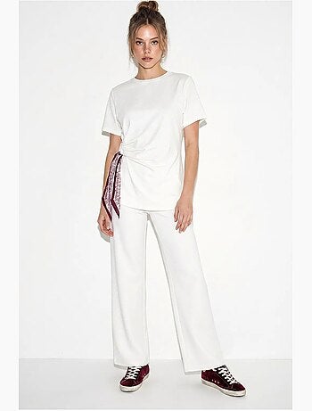 Ensemble t-shirt col rond et pantalon large lucci