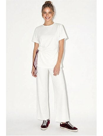 Ensemble t-shirt col rond et pantalon large lucci