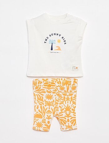 Ensemble t-shirt + cycliste imprimé - Grafik Edition