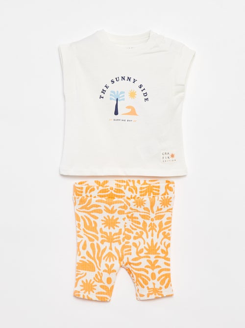 Ensemble t-shirt + cycliste imprimé - Grafik Edition - Kiabi