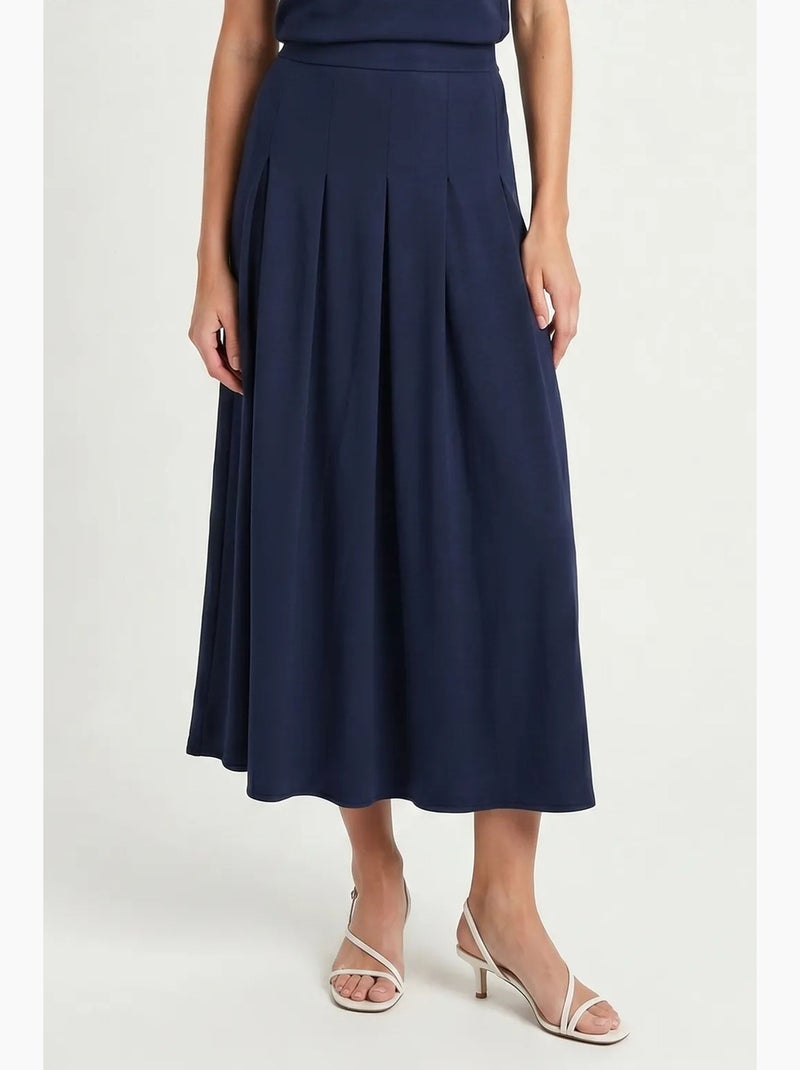 Ensemble t-shirt et jupe midi en jersey istanbul Bleu marine - Kiabi