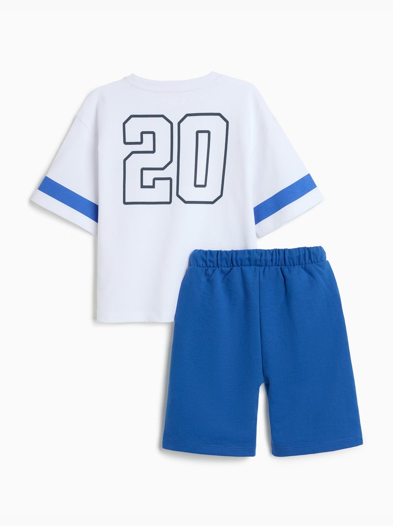 Ensemble T-shirt et short, MO Fashion Bleu - Kiabi