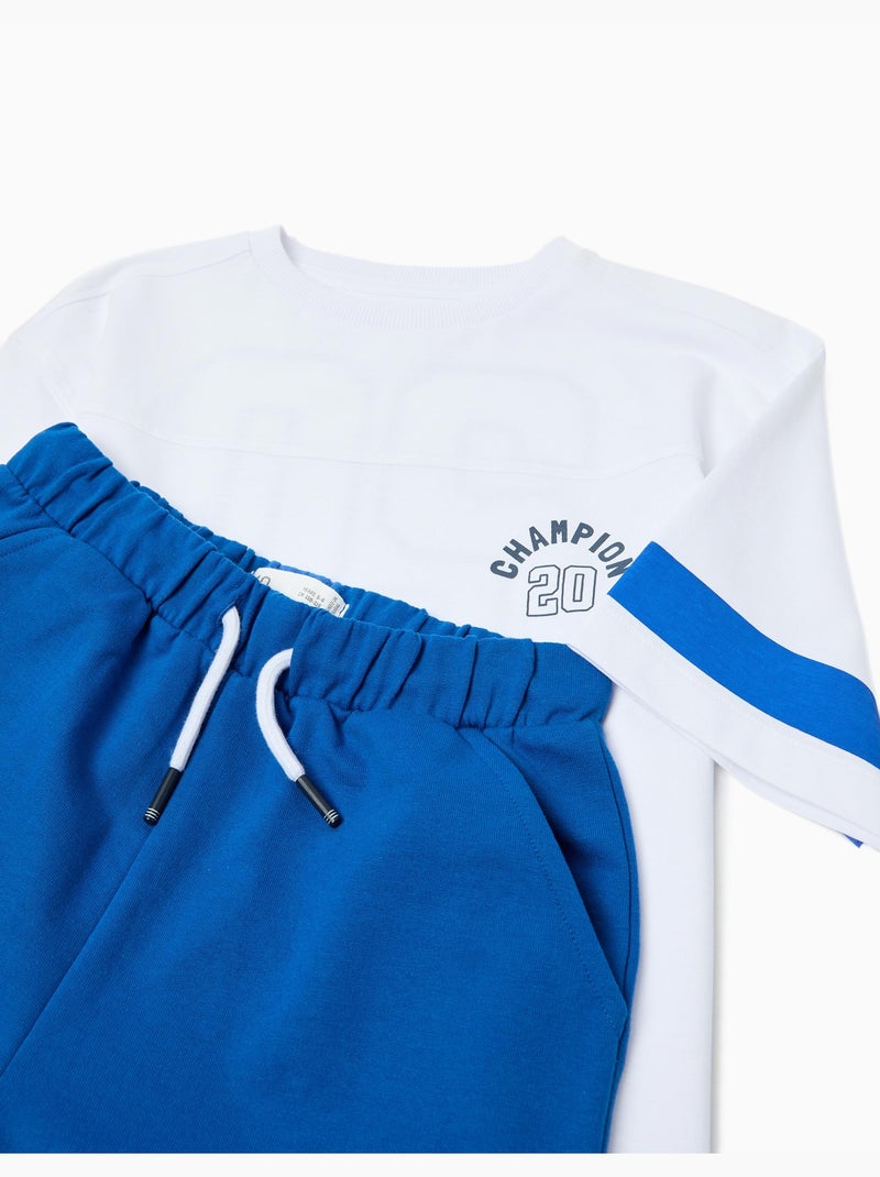 Ensemble T-shirt et short, MO Fashion Bleu - Kiabi