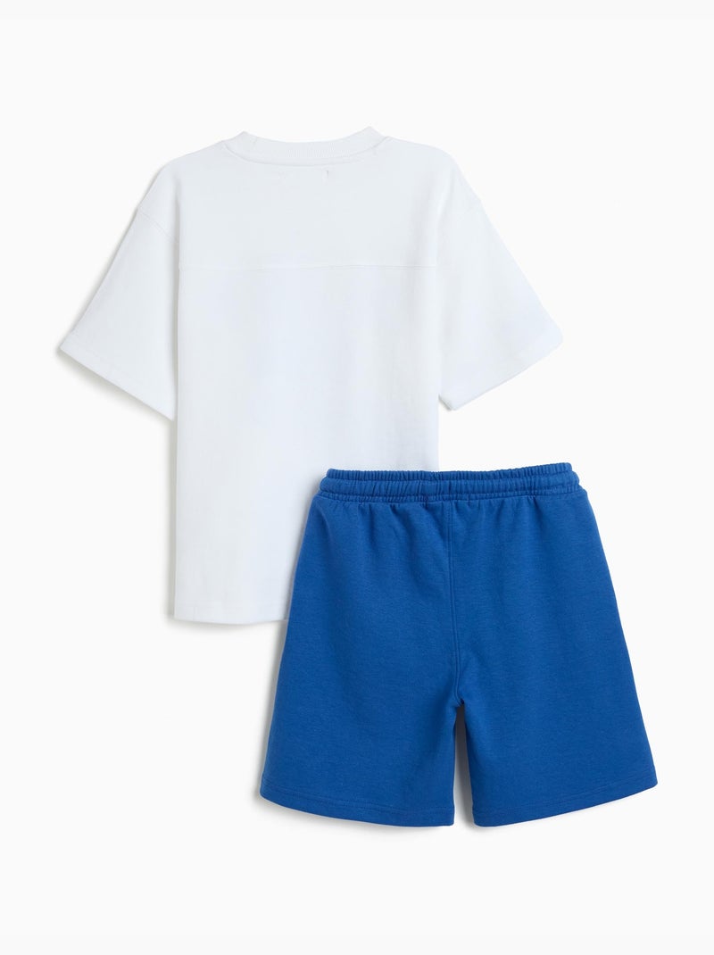 Ensemble T-shirt et short, MO Fashion Bleu - Kiabi