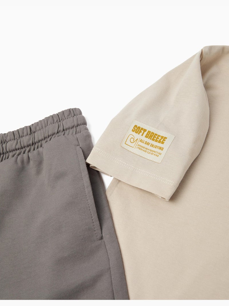 Ensemble T-shirt et short, MO Fashion Gris - Kiabi