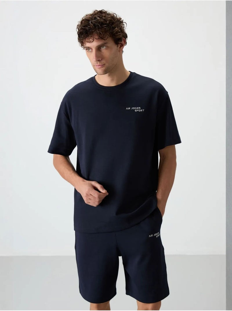 Ensemble t-shirt et short oversize tommy Bleu marine - Kiabi