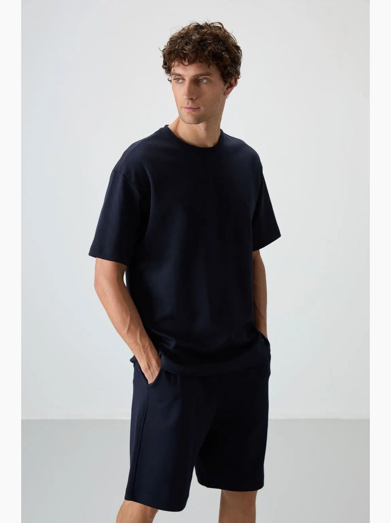 Ensemble t-shirt et short oversize tommy Bleu marine - Kiabi