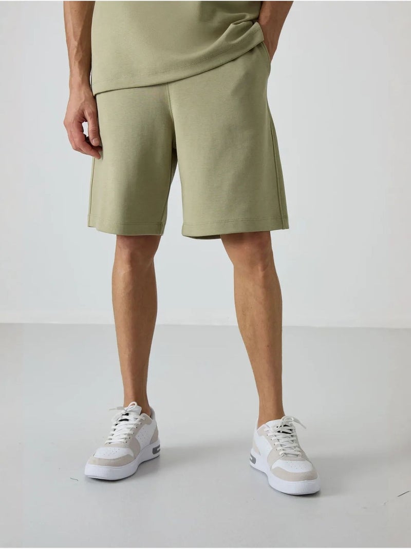 Ensemble t-shirt et short oversize tommy Kaki - Kiabi