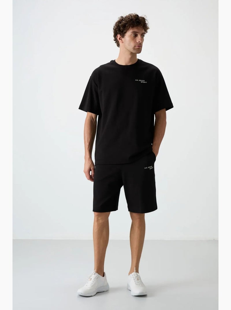 Ensemble t-shirt et short oversize tommy Noir - Kiabi