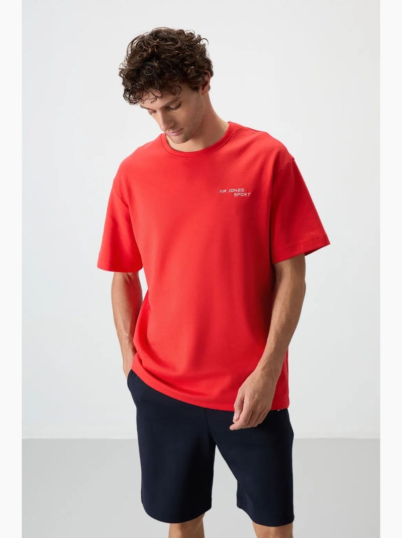 Ensemble t-shirt et short oversize tommy Rouge - Kiabi