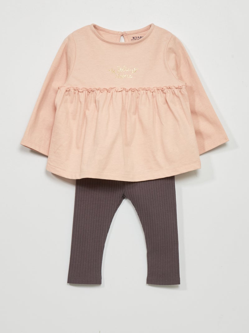 Ensemble t-shirt + legging - 2 pièces PINK MESS - Kiabi
