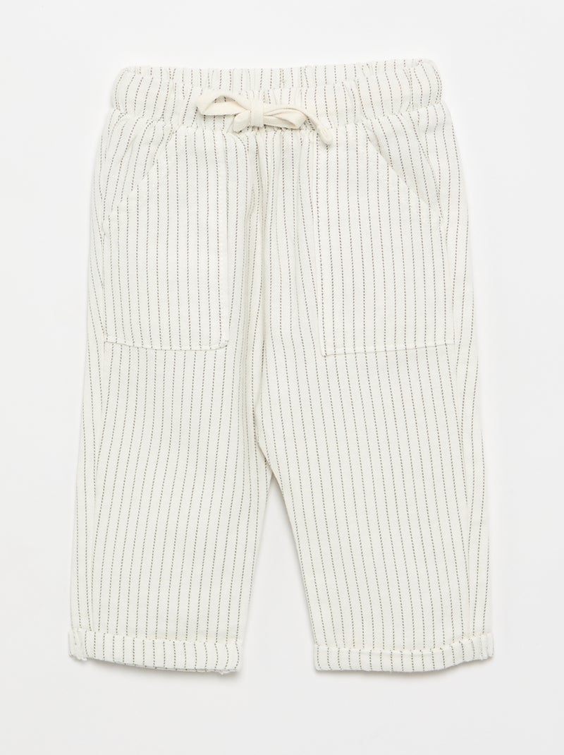 Ensemble t-shirt mao + pantalon - 2 pièces Blanc - Kiabi
