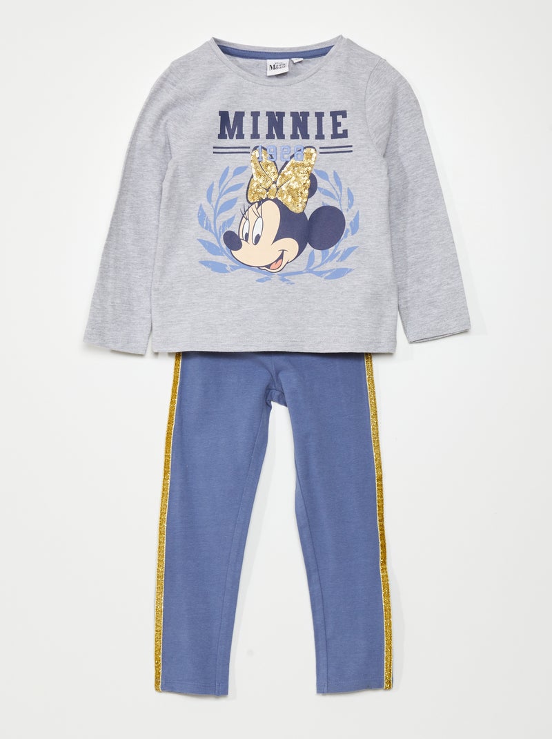 Ensemble t-shirt + pantalon - 2 pièces Gris/bleu - Kiabi