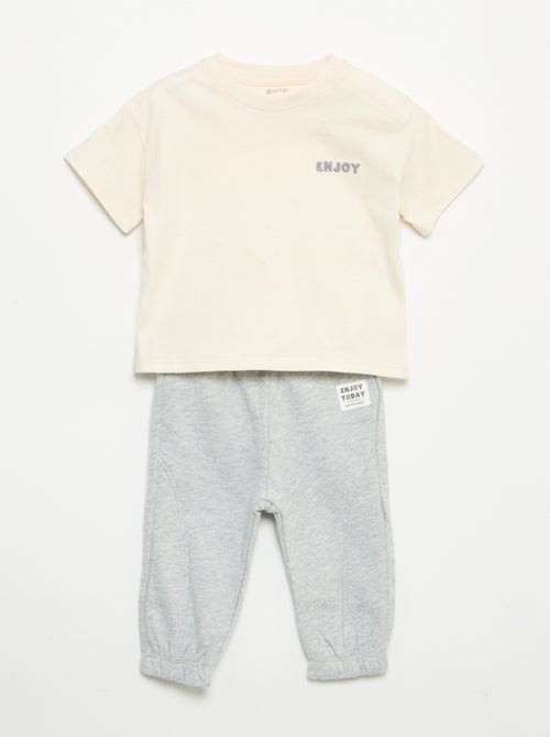 Ensemble T-shirt + pantalon de jogging - Kiabi