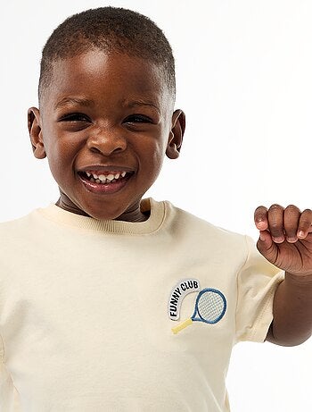 Ensemble t-shirt + pantalon en denim - 2 pièces