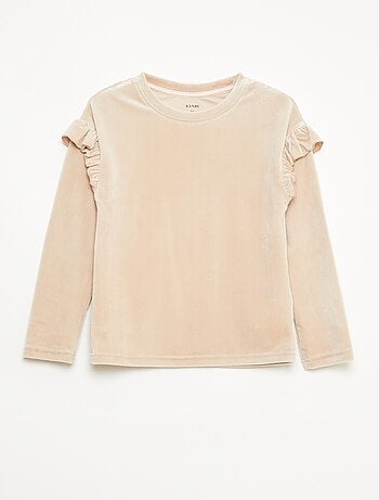 Ensemble t-shirt + pantalon en velours - 2 pièces