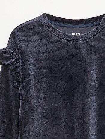 Ensemble t-shirt + pantalon en velours - 2 pièces