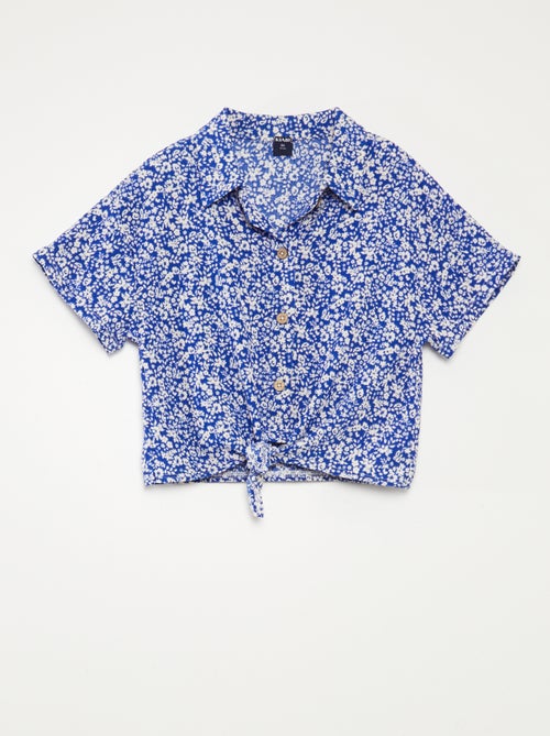 Ensemble t-shirt + pantalon fluides imprimé fleuri - 2 pièces - Kiabi