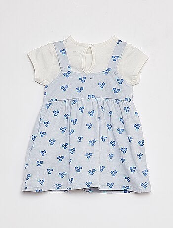 Ensemble t-shirt + robe + bandeau - 3 pièces