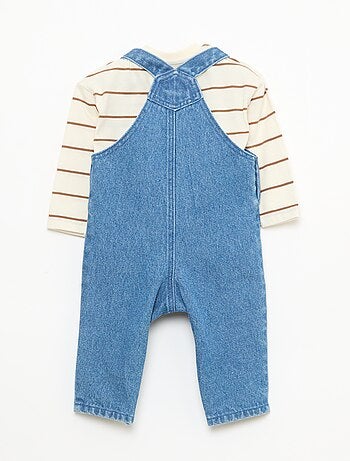 Ensemble t-shirt + salopette - 2 pièces