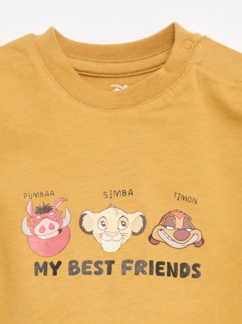 Ensemble t-shirt + salopette 'Disney' 'Le Roi Lion' - 2 pièces Jaune - Kiabi
