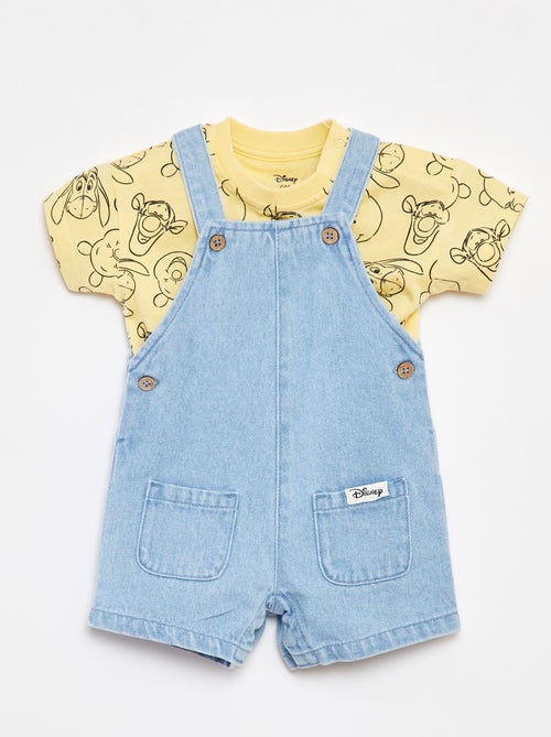Ensemble t-shirt + salopette en jean 'Disney' - 2 pièces - Kiabi