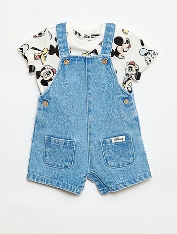 Ensemble t-shirt + salopette 'Mickey' 'Disney' - 2 pièces