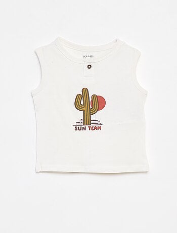 Ensemble t-shirt sans manches + short - 2 pièces